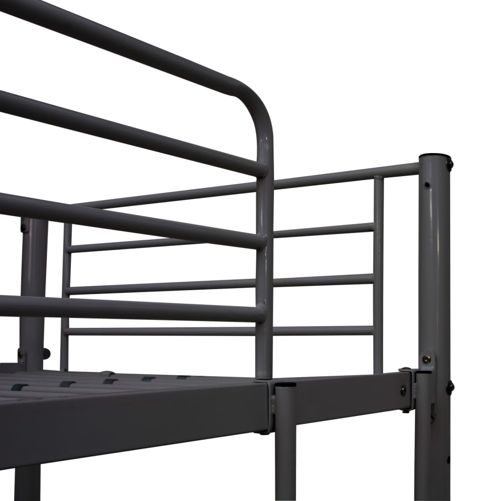 vidaXL sengestel til køjeseng med bord 90x200 cm sort