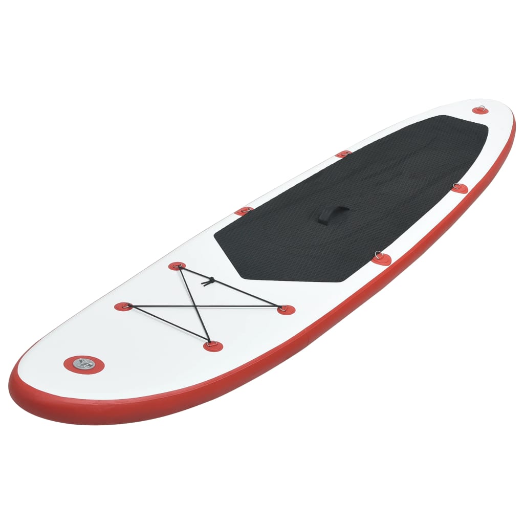 vidaXL oppusteligt standup-paddleboardsæt rød og hvid