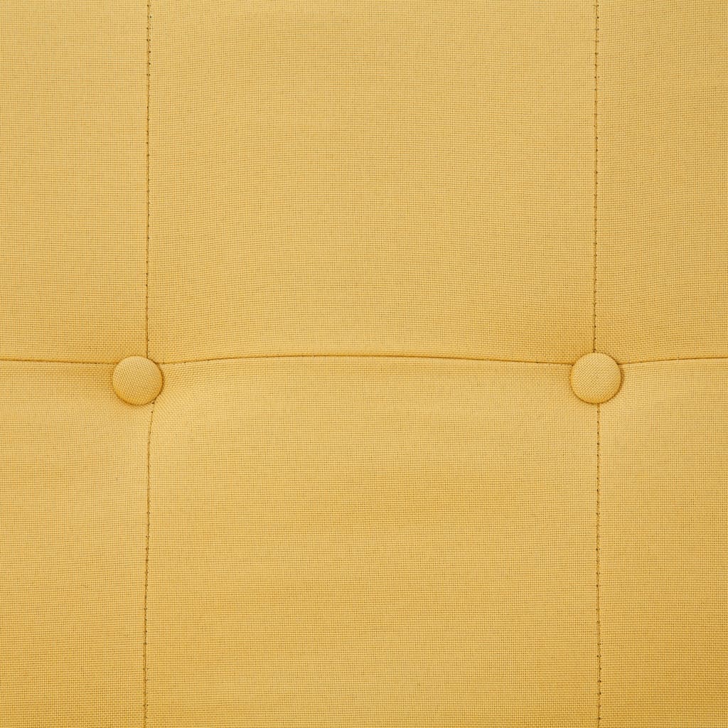 vidaXL sovesofa med armlæn gul polyester