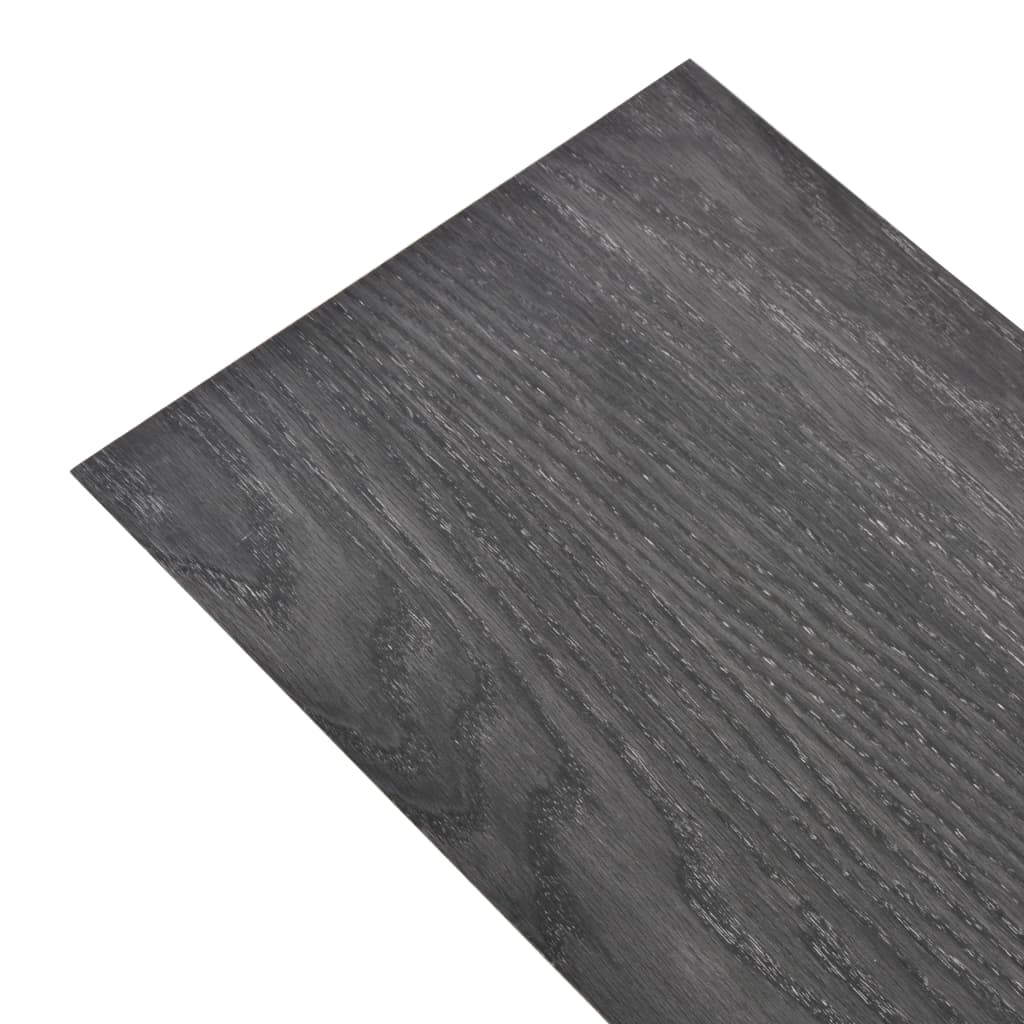 vidaXL ikke-selvklæbende gulvbrædder 5,26 m² 2 mm PVC sort og hvid