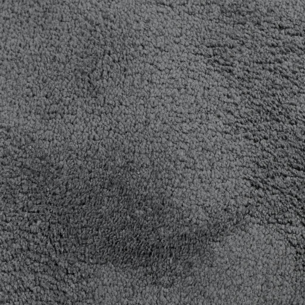 vidaXL gulvtæppe OVIEDO 80x200 cm kort luv antracitgrå