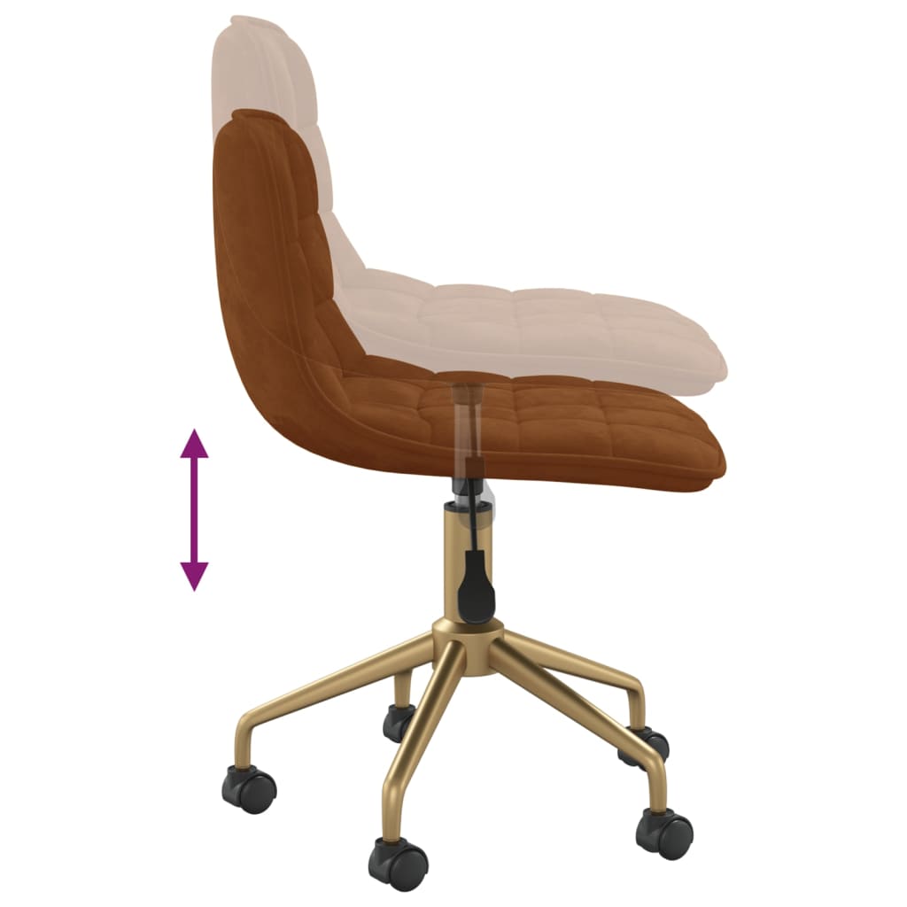 vidaXL drejelige spisebordsstole 2 stk. fløjl brun