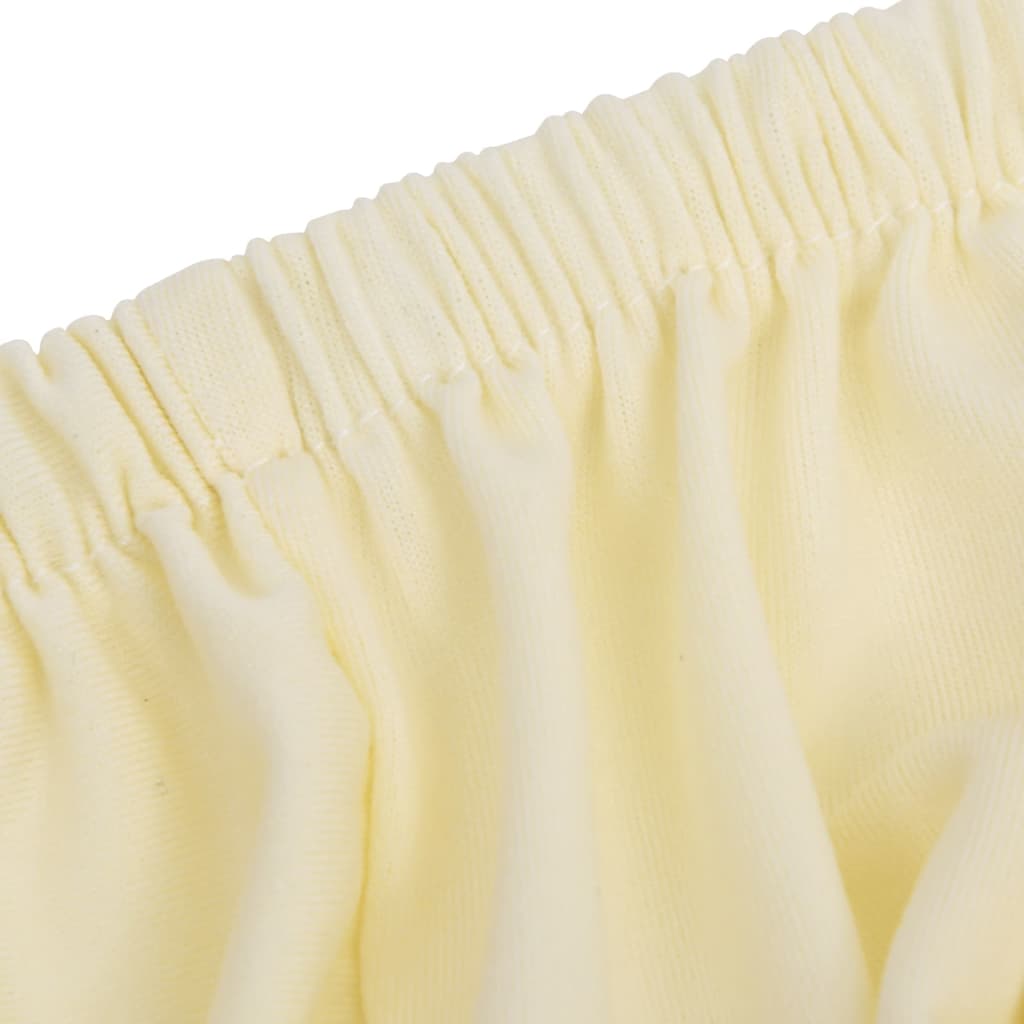 vidaXL elastisk sofabetræk polyesterjersey cremefarvet