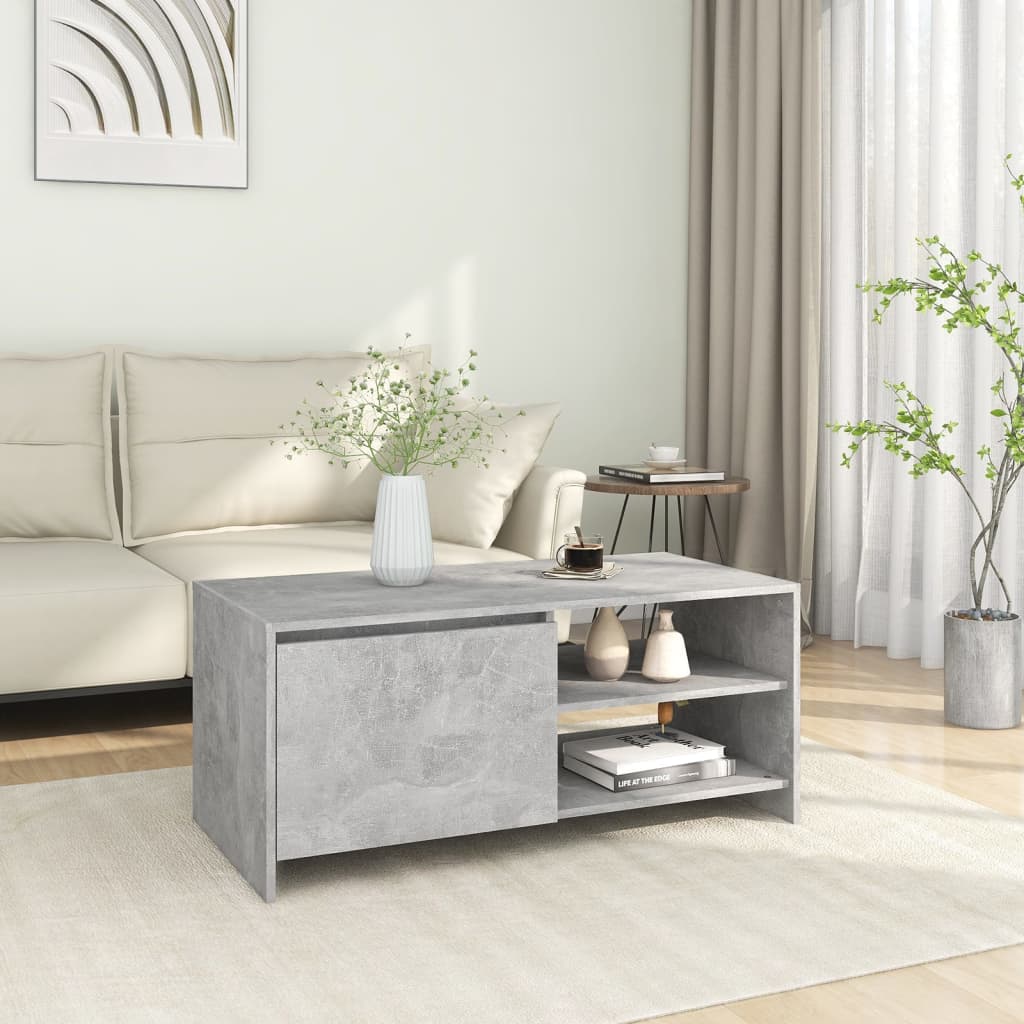 vidaXL sofabord 102x50x45 cm konstrueret træ betongrå