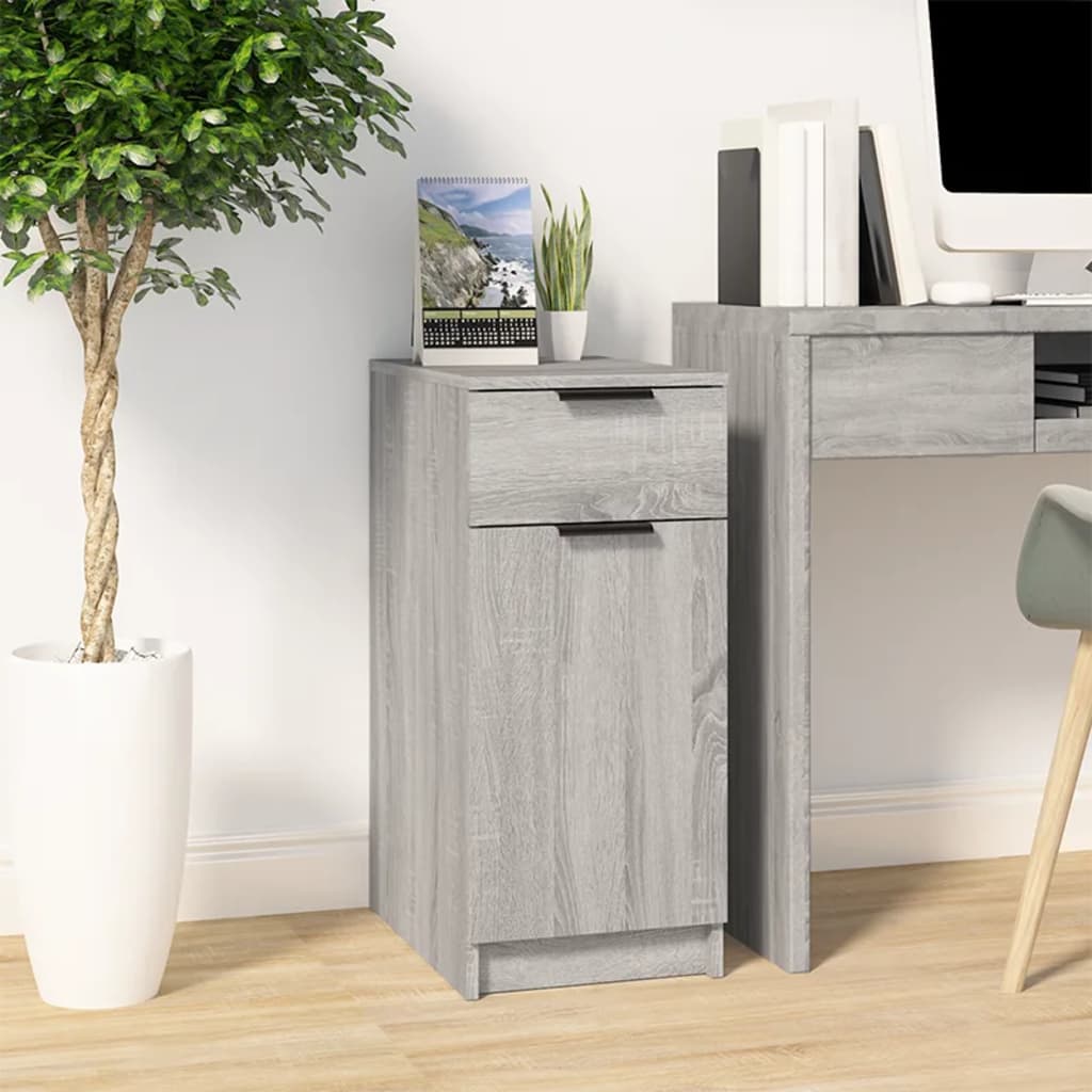 vidaXL skrivebord 33,5x50x75 cm konstrueret træ grå sonoma-eg