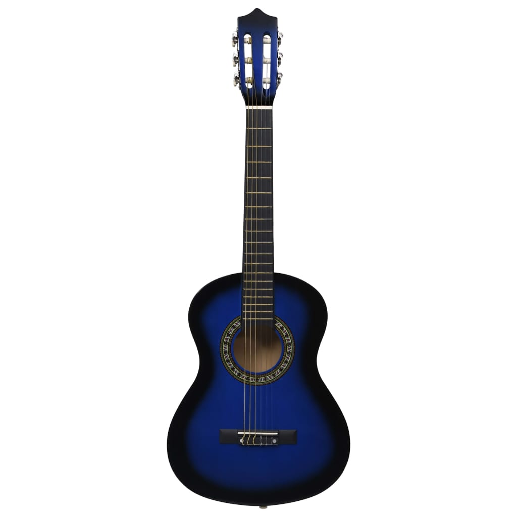 vidaXL klassisk guitar for begyndere og børn 1/2 34" blå
