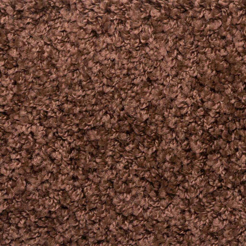 vidaXL trappemåtter 5 stk. 56x17x3 cm brun