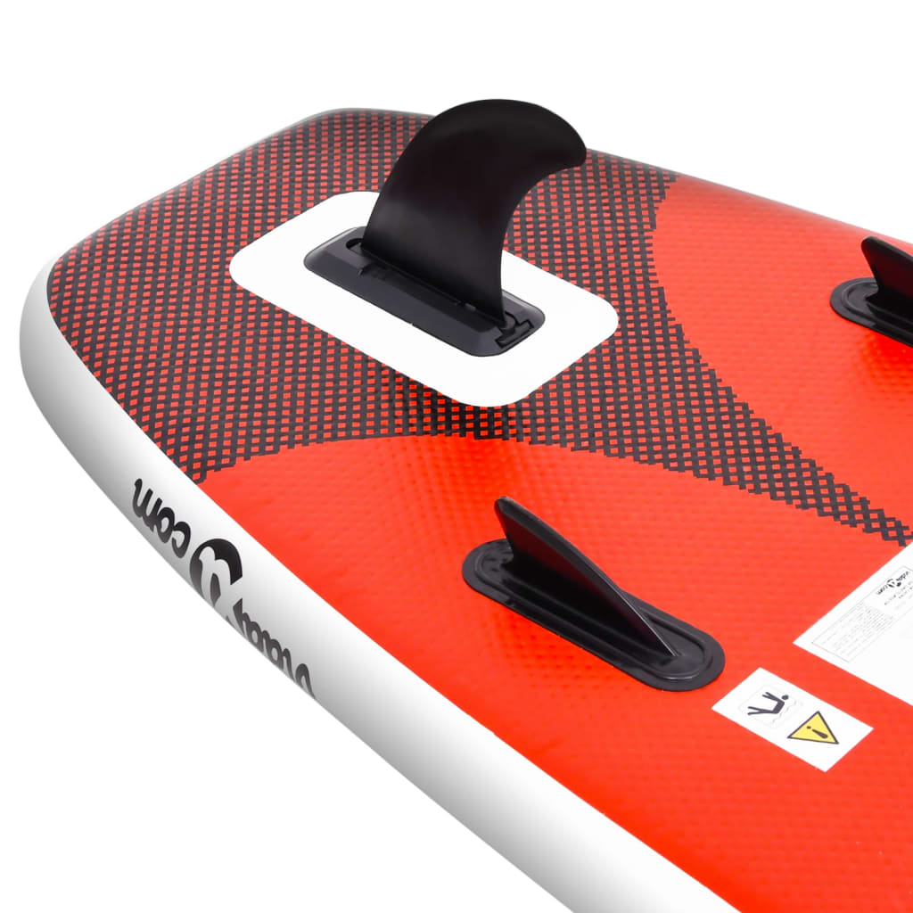 vidaXL oppusteligt paddleboardsæt 330x76x10 cm rød