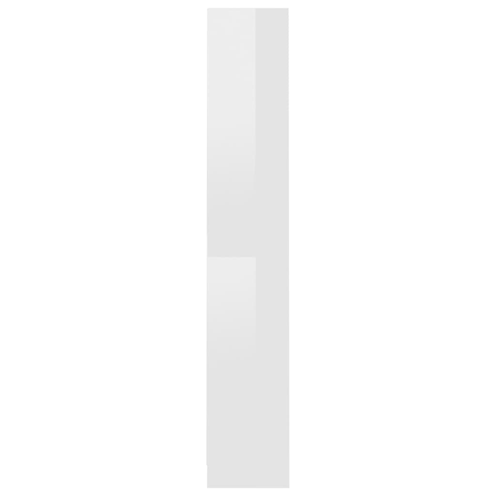 vidaXL bogreol med 4 hylder 40 x 24 x 142 cm spånplade hvid højglans