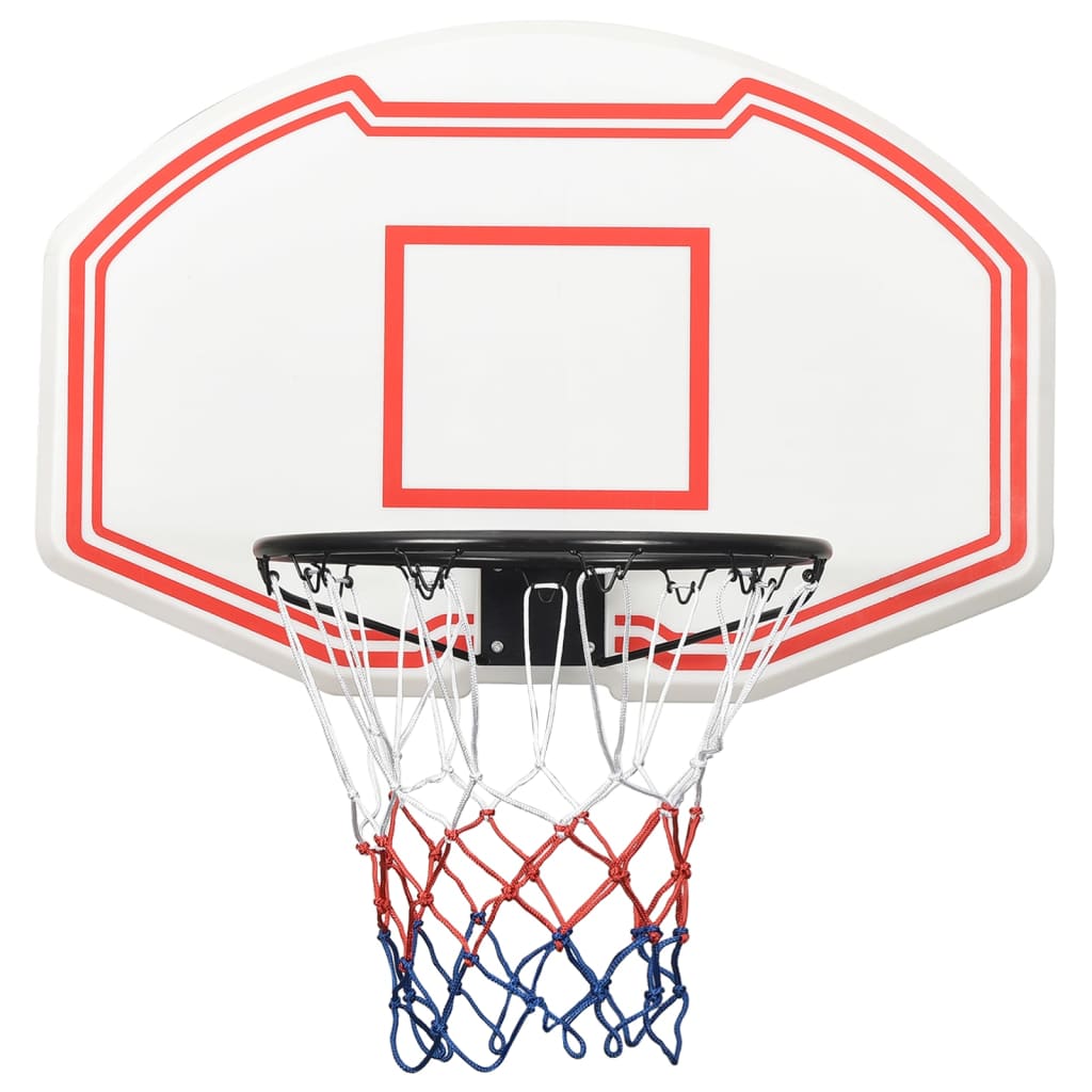 vidaXL basketballkurv med plade 90x60x2 cm polyethylen hvid