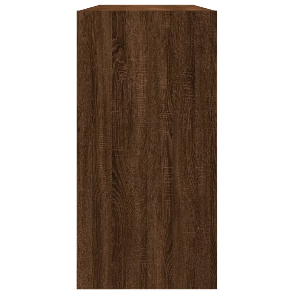 vidaXL bogreol/skænk 50x25x80 cm konstrueret træ brun egetræsfarve
