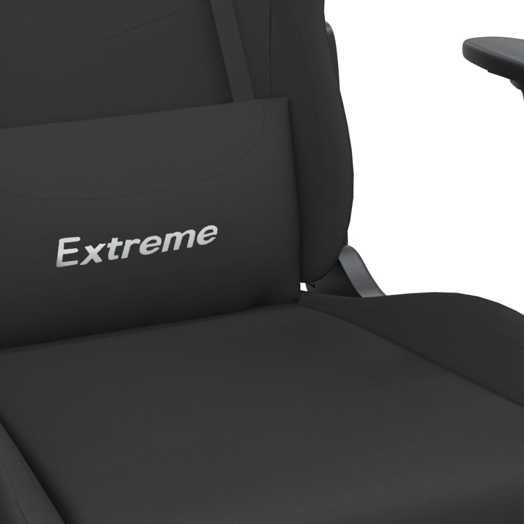 vidaXL gamingstol med massagefunktion + fodstøtte stof sort