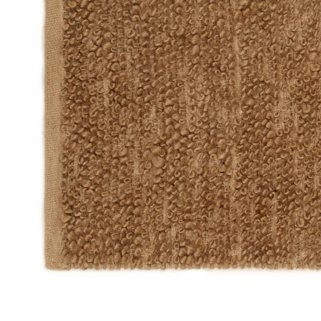 vidaXL håndlavet gulvtæppe 80x160 cm løkkeluv jute og bomuld