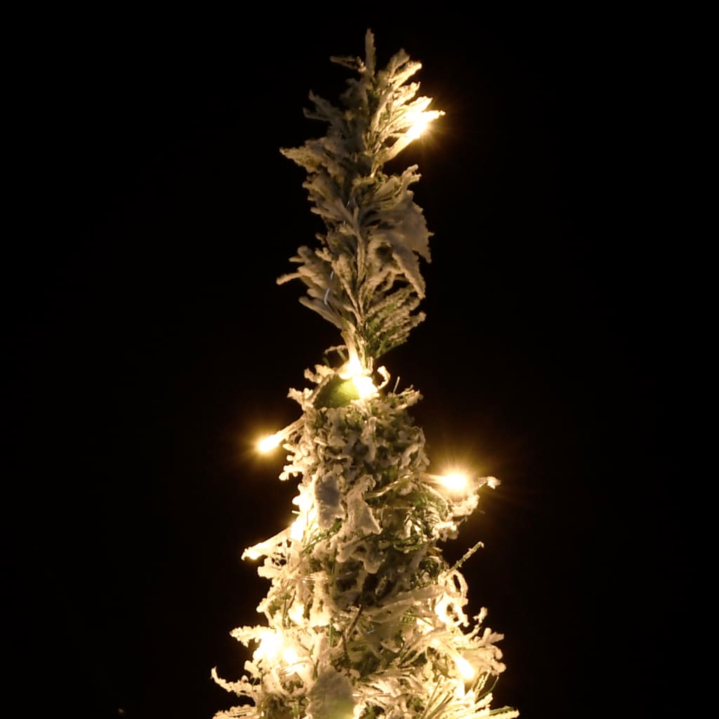 vidaXL kunstigt juletræ med sne 50 LED'er 120 cm pop op-funktion