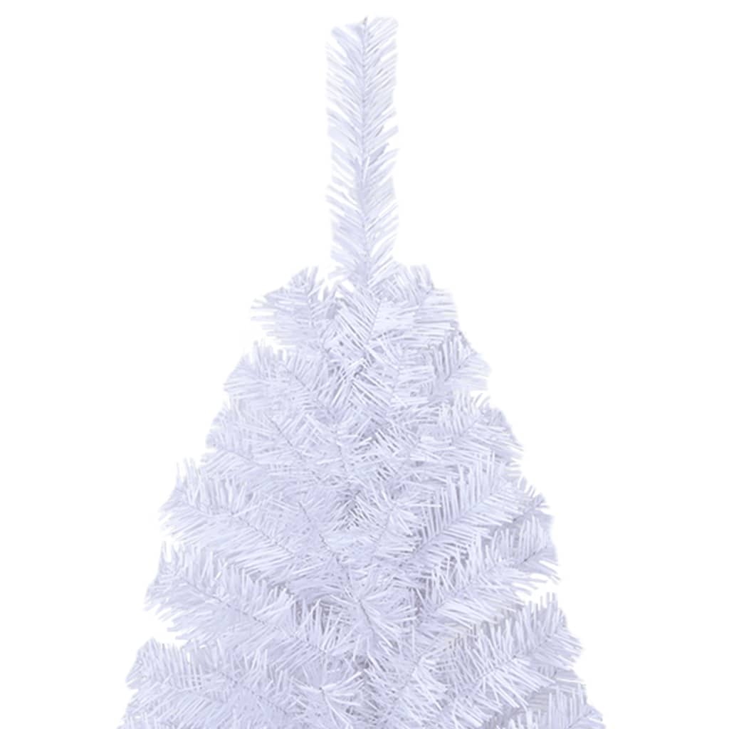 vidaXL kunstigt juletræ med tykke grene 210 cm PVC hvid