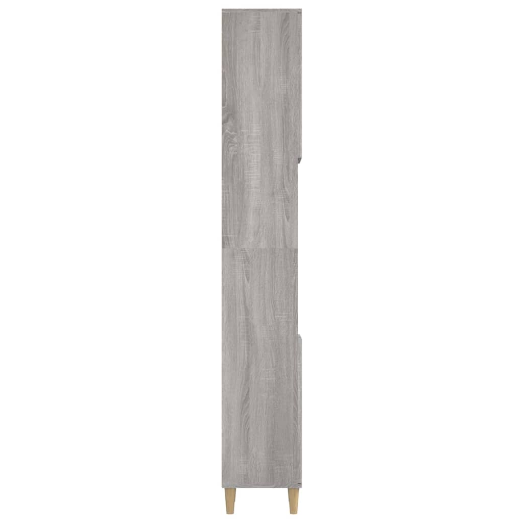 vidaXL badeværelsesskab 30x30x190 cm konstrueret træ grå sonoma-eg