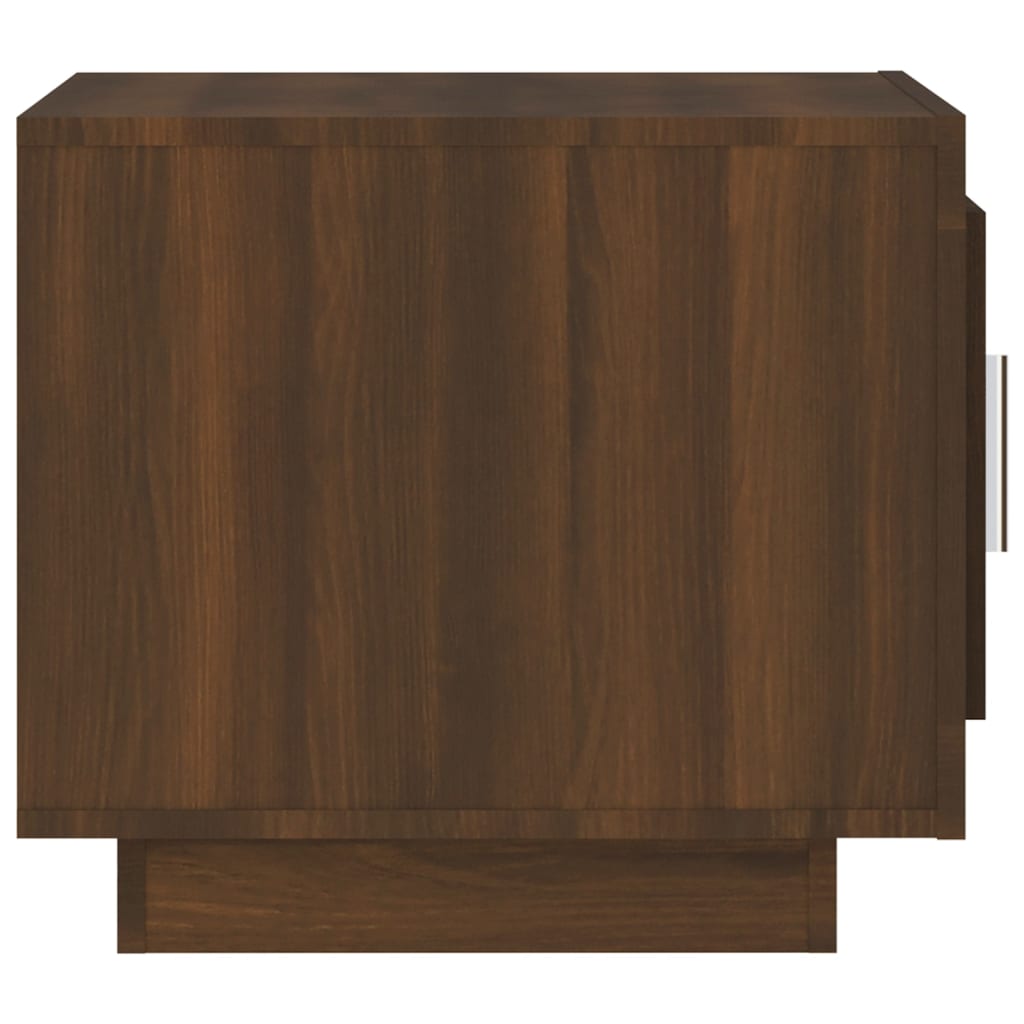 vidaXL sofabord 51x50x45 cm konstrueret træ brun egetræsfarve