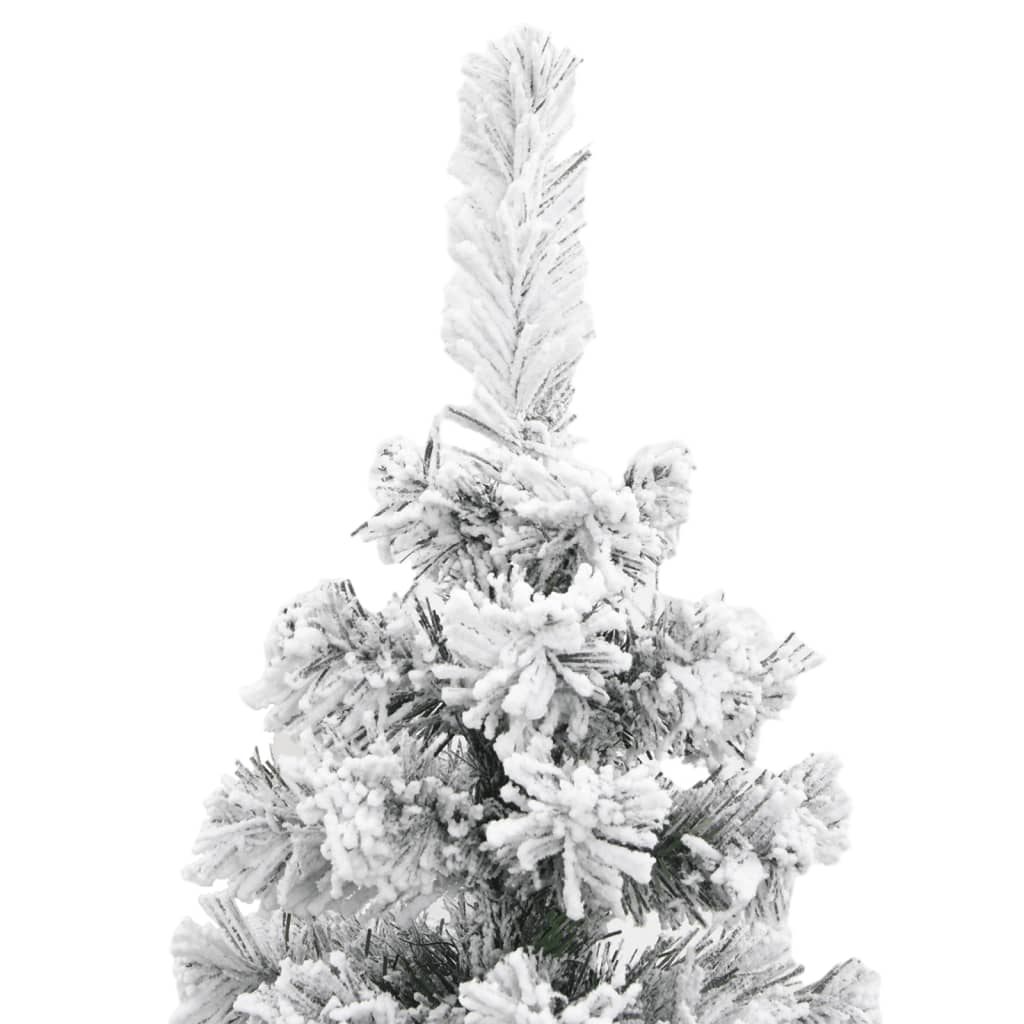 vidaXL smalt kunstigt juletræ med sne 240 cm PVC grøn