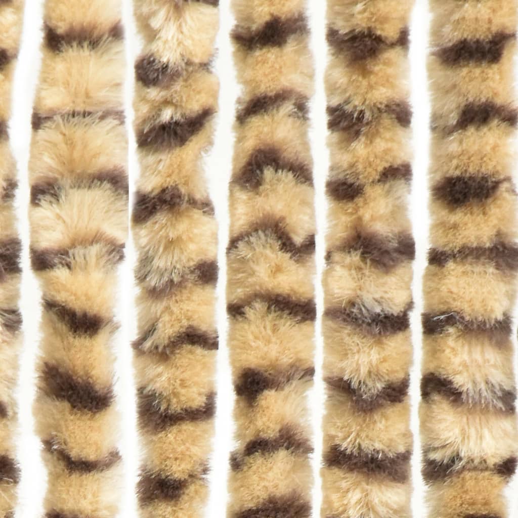 vidaXL insektgardin 100x220 cm chenille beige og brun