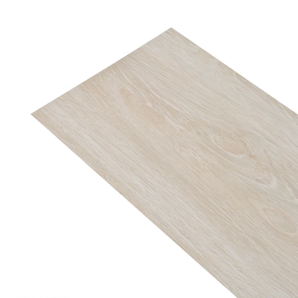 vidaXL selvklæbende PVC-gulvplanker 5,02 m² 2 mm egetræ klassisk hvid