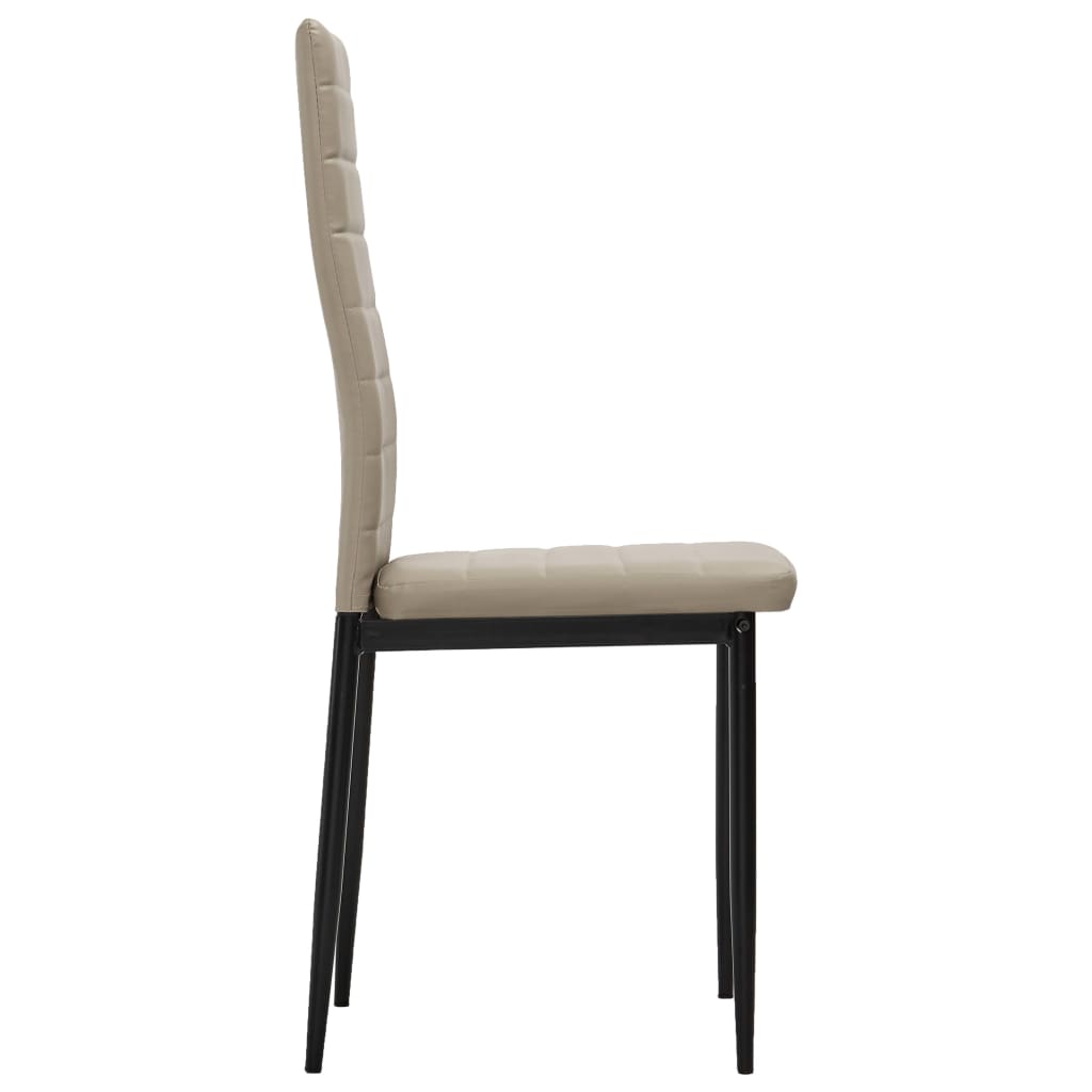 vidaXL spisebordsstole 4 stk. cappuccinofarvet kunstlæder