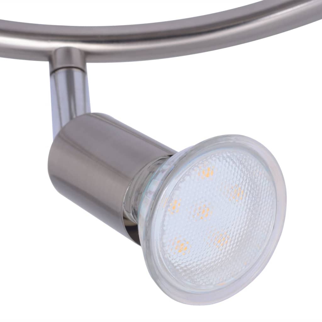 vidaXL loftslampe med 3 LED-spotlys satinnikkel