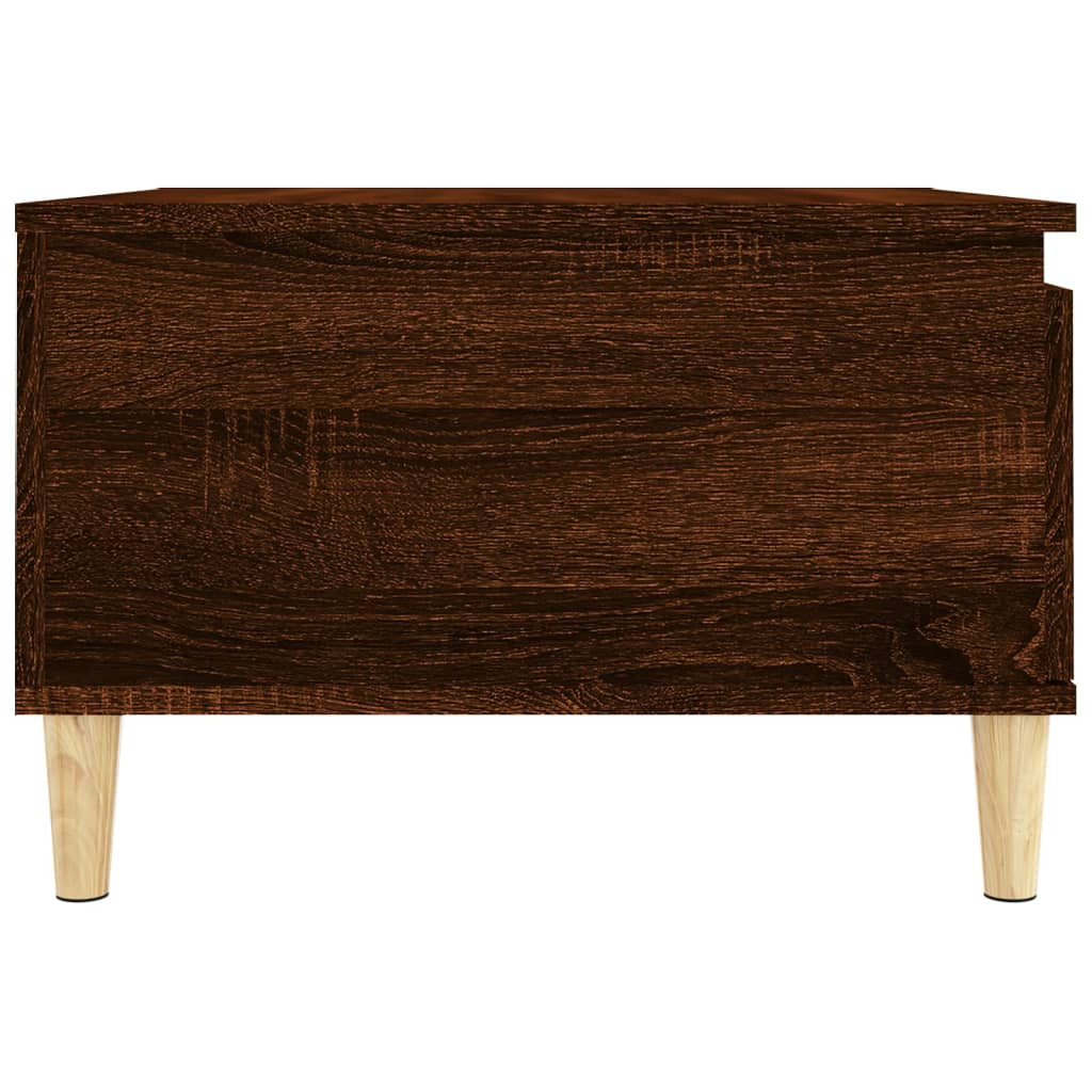 vidaXL sofabord 55x55x36,5 cm konstrueret træ brun egetræsfarve