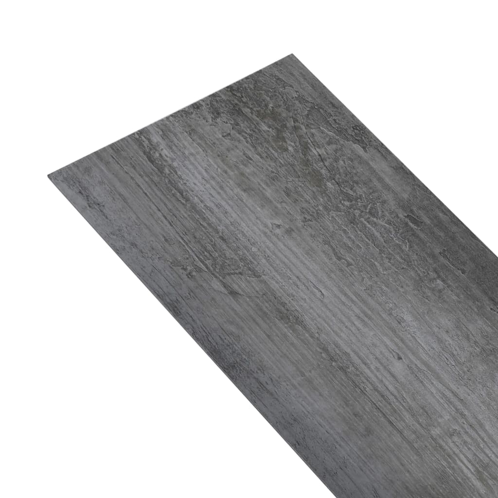 vidaXL selvklæbende gulvbrædder 4,46 m² 3 mm PVC skinnende grå
