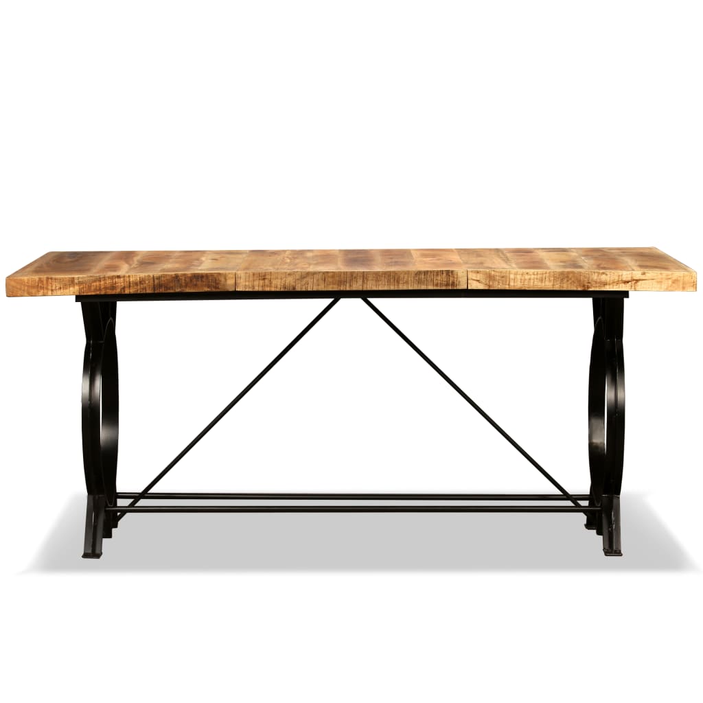 vidaXL spisebord i massivt ru mangotræ 180 cm