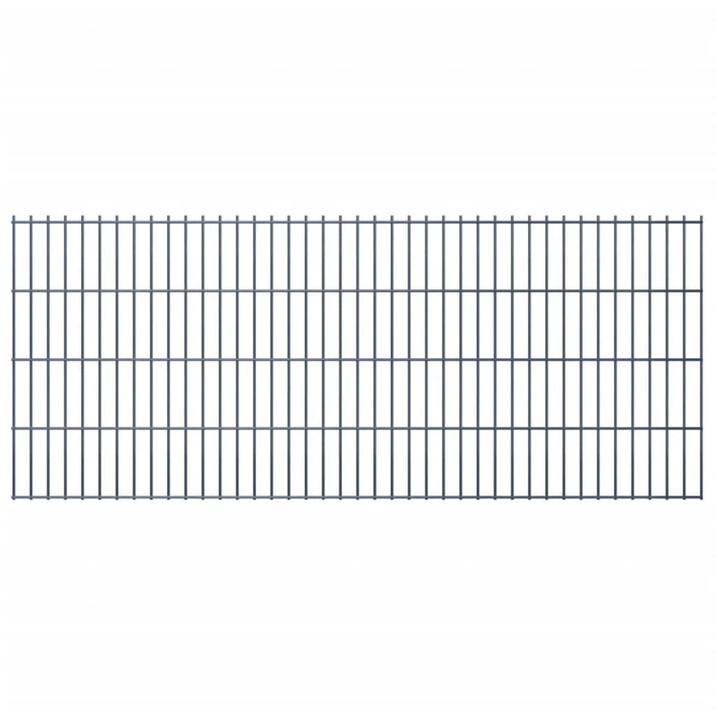 vidaXL havehegnspaneler 2D 2,008x0,83 m 24 m (total længde) grå