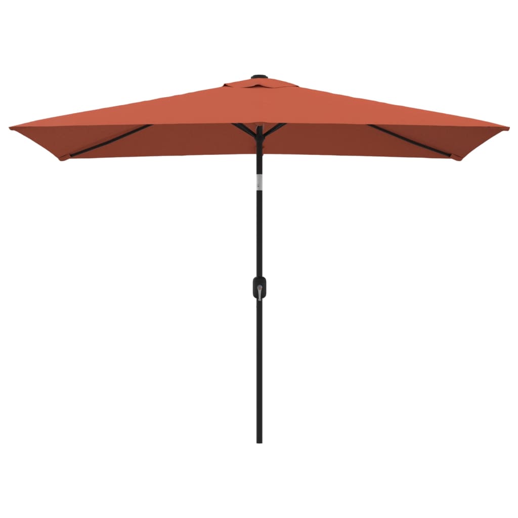 vidaXL udendørs parasol med metalstang 300 x 200 cm terracottafarvet