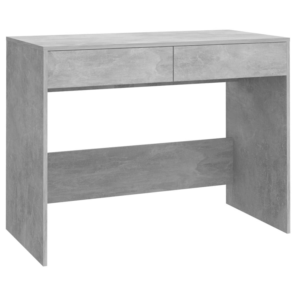 vidaXL skrivebord 101x50x76,5 cm spånplade betongrå