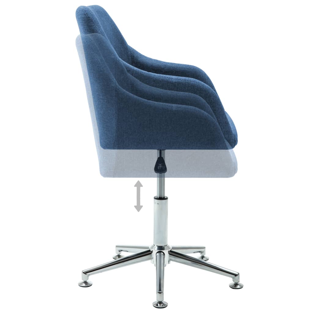 vidaXL drejelig spisebordsstol blå stof