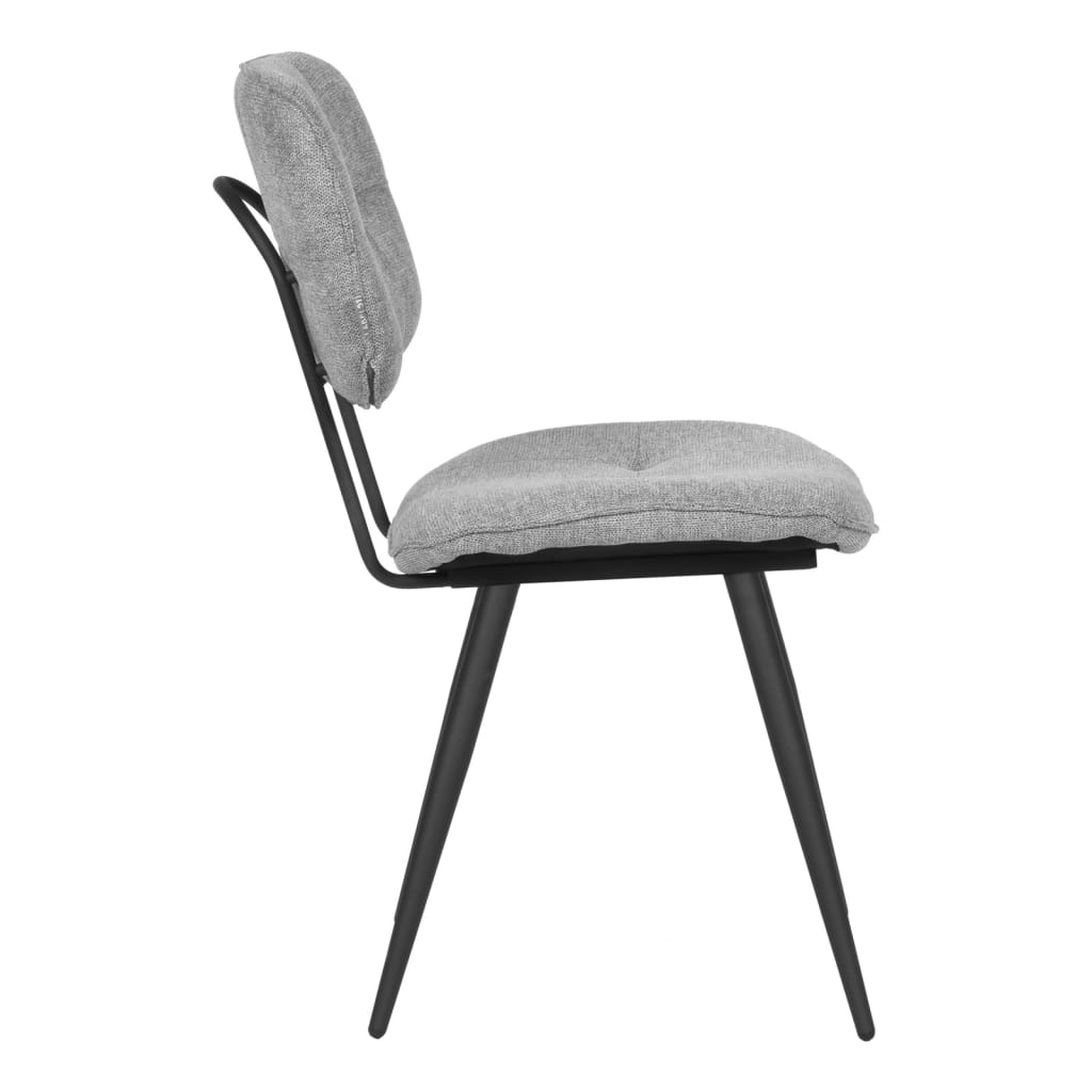 LABEL51 spisebordsstole 2 stk. Lux 49x60x87 cm zinkgrå