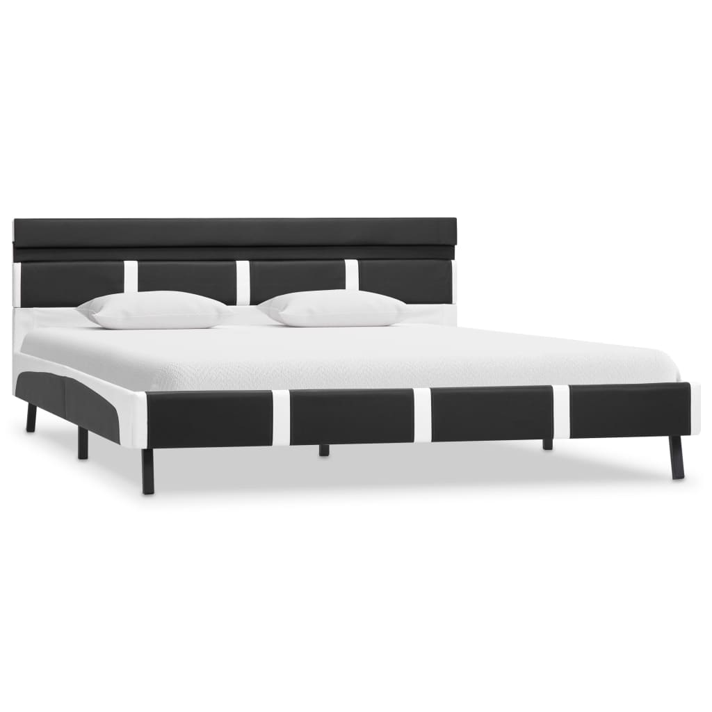 vidaXL sengestel med LED 120 x 200 cm kunstlæder grå