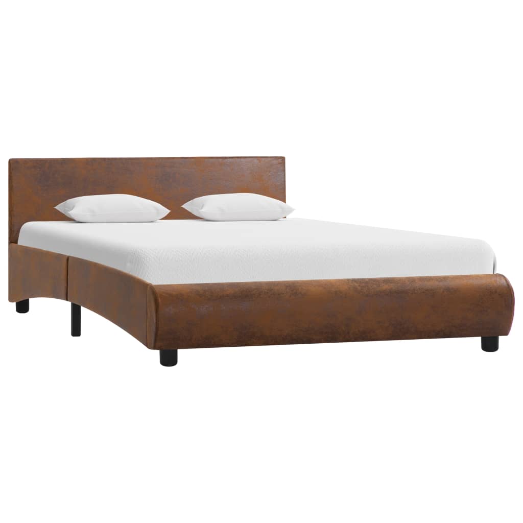 vidaXL sengestel 120 x 200 cm kunstlæder brun