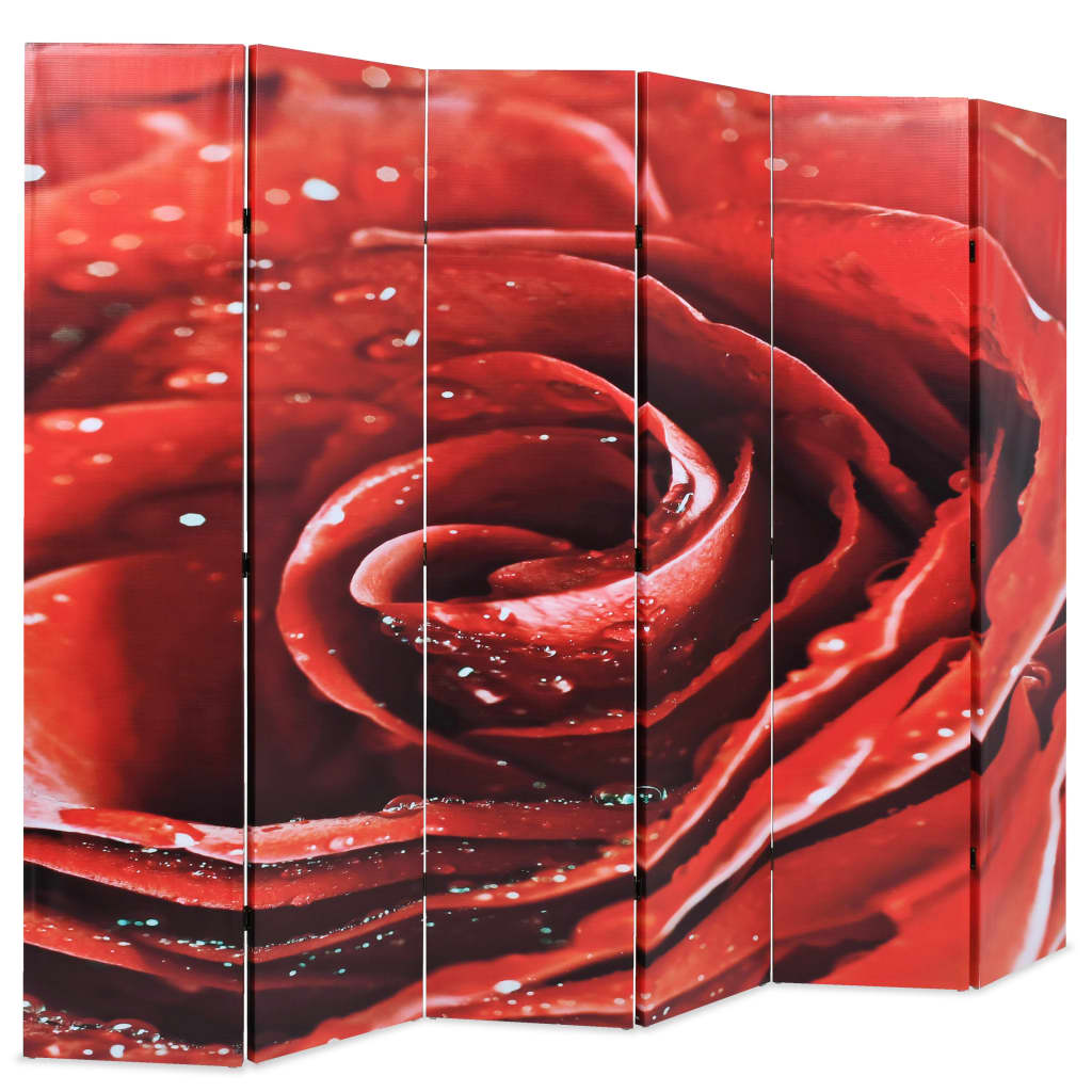 vidaXL foldbar rumdeler 228 x 170 cm rose rød