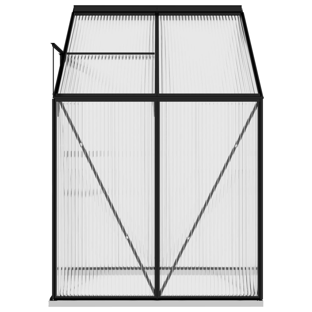 vidaXL drivhus 2,7 m² aluminium antracitgrå