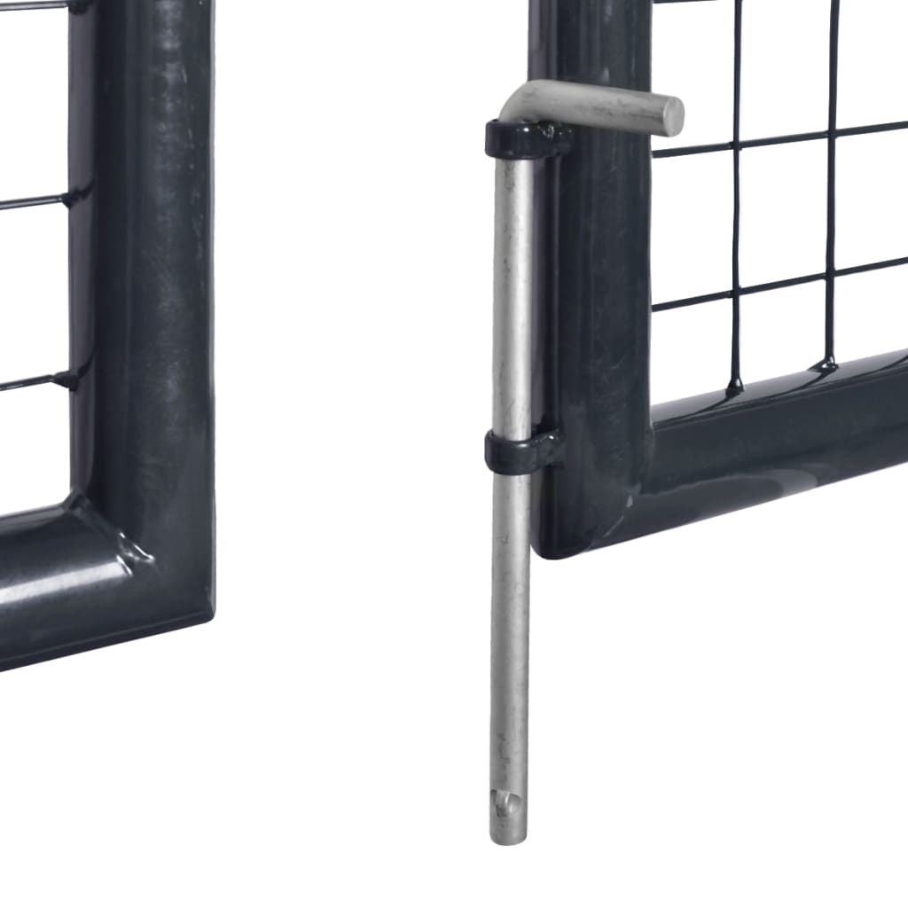 vidaXL havelåge i trådnet galvaniseret stål 289 x 75 cm grå