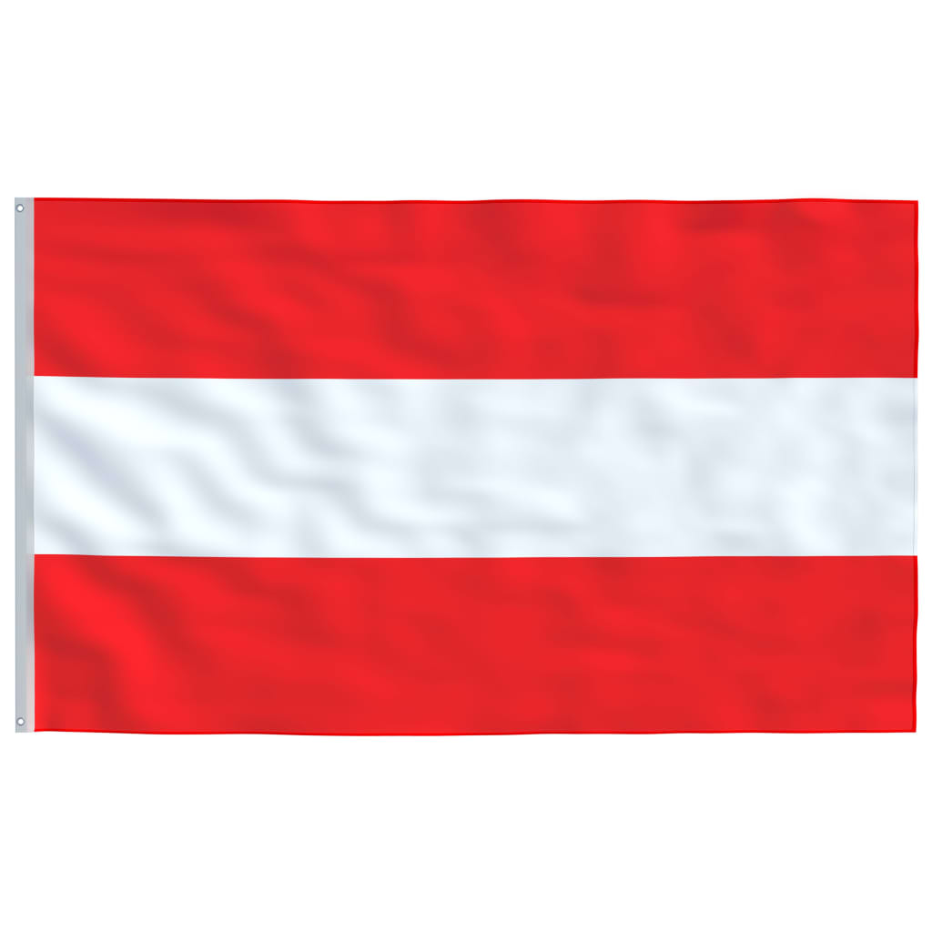 vidaXL østrigsk flag og flagstang 6,2 m aluminium