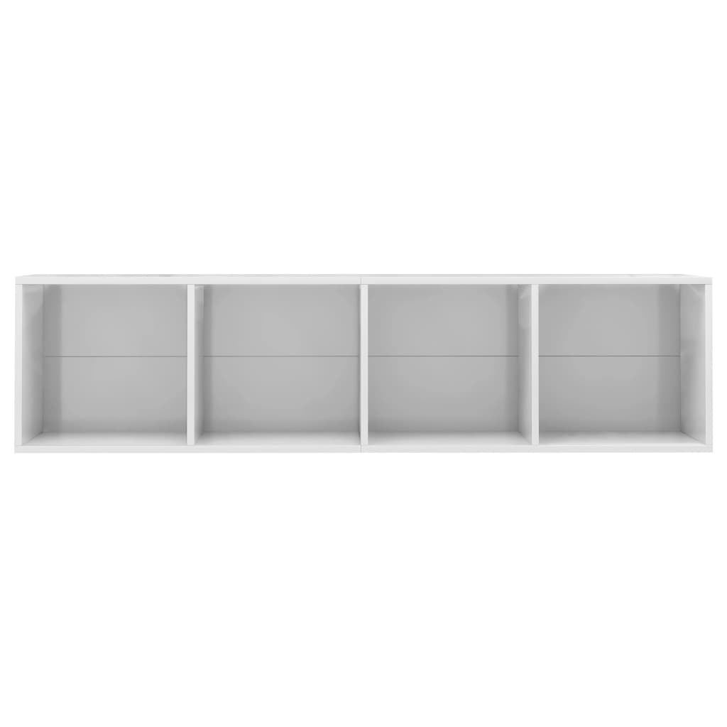 vidaXL bogskab/tv-skab 143 x 30 x 36 cm hvid højglans