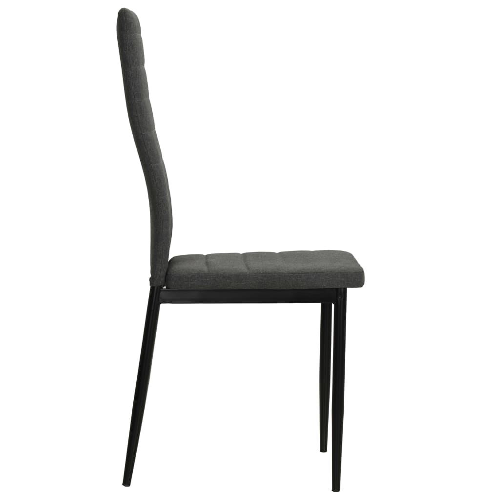 vidaXL spisebordsstole 6 stk. stof mørkegrå