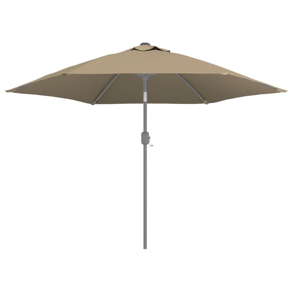 vidaXL udskiftningsdug til parasol 300 cm gråbrun