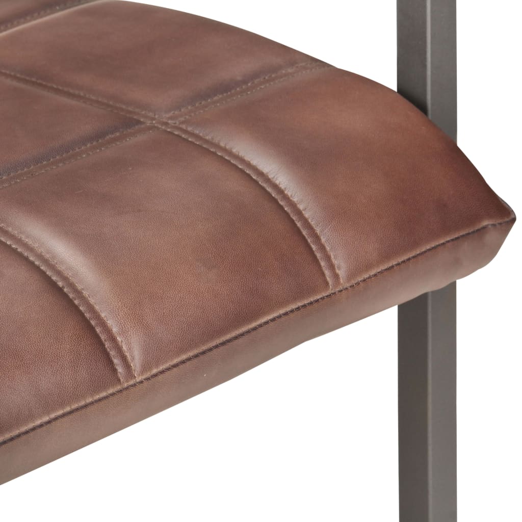 vidaXL spisebordsstole med cantilever 6 stk. ægte læder rustikbrun