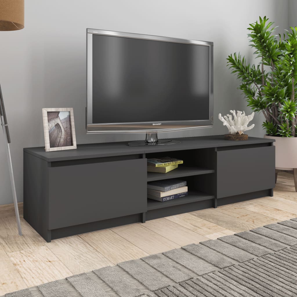 vidaXL tv-bord 140x40x35,5 cm konstrueret træ grå