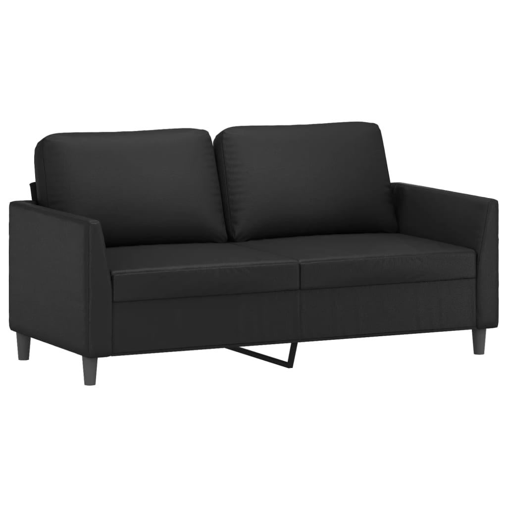 vidaXL 2-personers sofa 140 cm kunstlæder sort