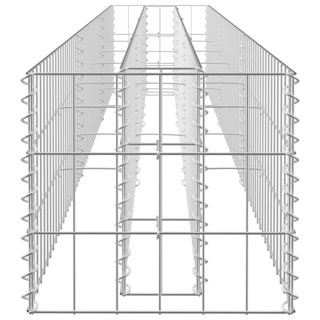 vidaXL gabion-højbed 270x30x30 cm galvaniseret stål