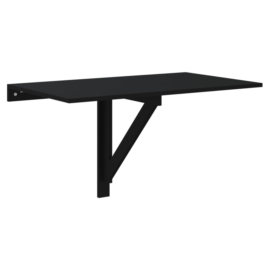 vidaXL væghængt klapbord 100x60x56 cm konstrueret træ sort