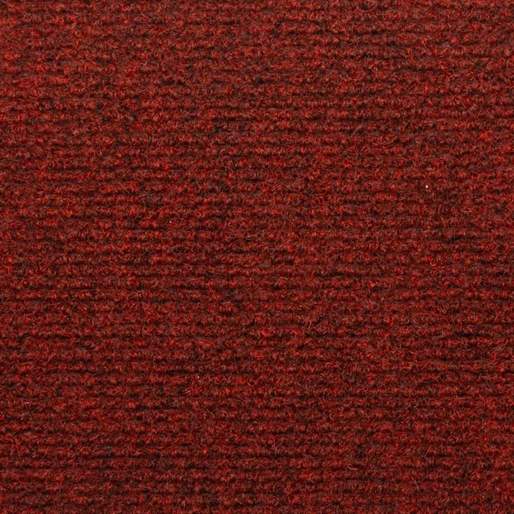 vidaXL 15 stk. trappemåtter tuftet 65x21x4 cm rød