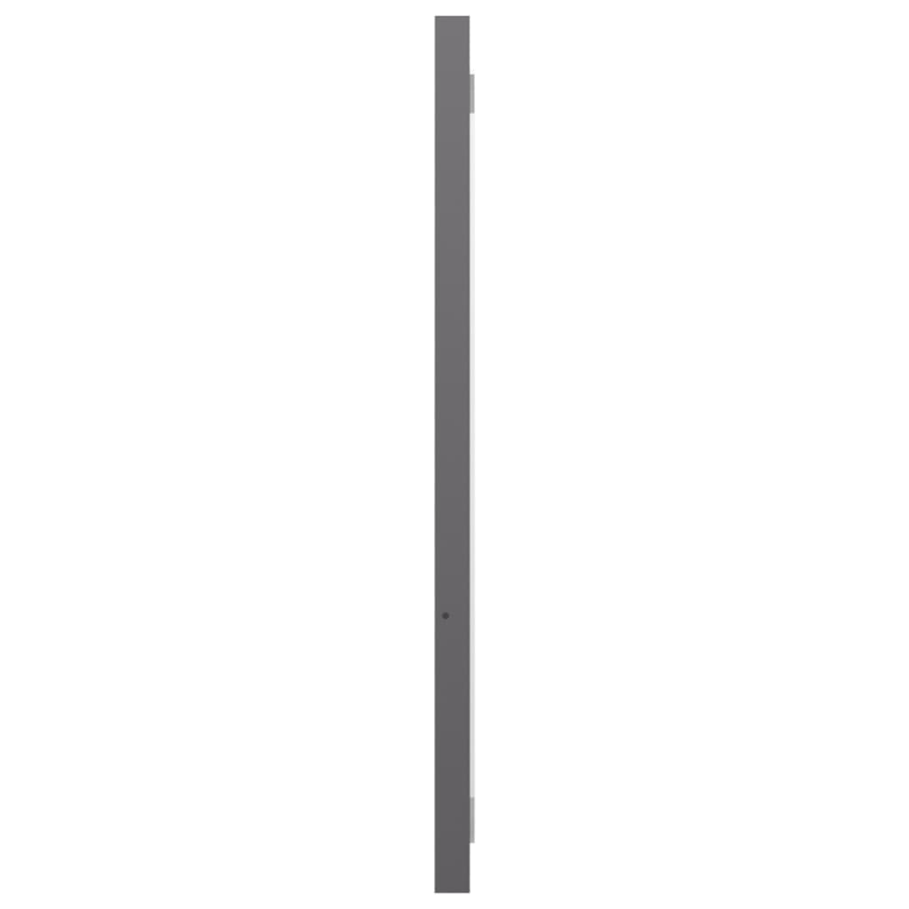 vidaXL badeværelsesspejl 80x1,5x37 cm spånplade grå højglans